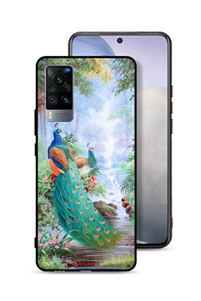 Tolwak غطاء حماية لهاتف Vivo X60t بنقشة الطاووس