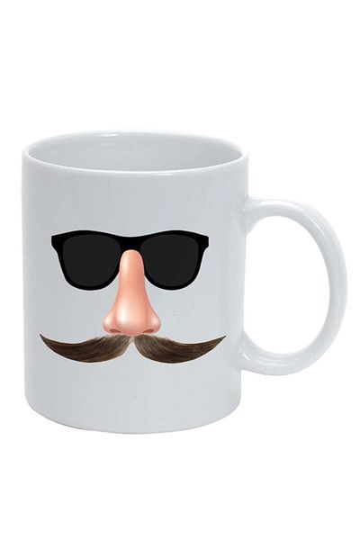 INOVATIX Personalized white mug, Mask, white, D96, INOVATIX®. 330ml