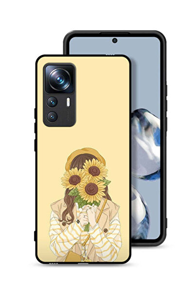 Tolwak غطاء حماية لهاتف Xiaomi 12T Pro بنقشة عباد الشمس وإخفاء الوجه