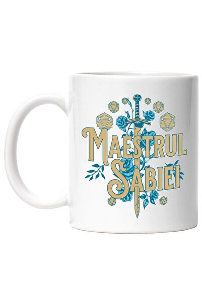 INOVATIX Εξατομικευμένη λευκή κούπα, βιντεοπαιχνίδια Sword Master blue roses,...