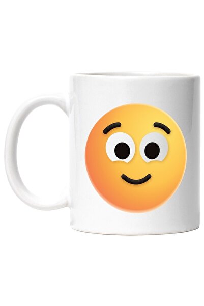 INOVATIX Cana alba personalizata, Emoticon, Emoji, Zambet, Fericire, INOVATIX...