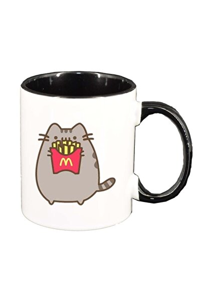 INOVATIX Cana alba personalizata, Emoji Cat, interior negru, D1016, INOVATIX®...