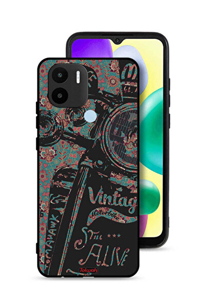Tolwak Xiaomi Redmi A1 Plus Protective Case Cover Vintage Motorbike