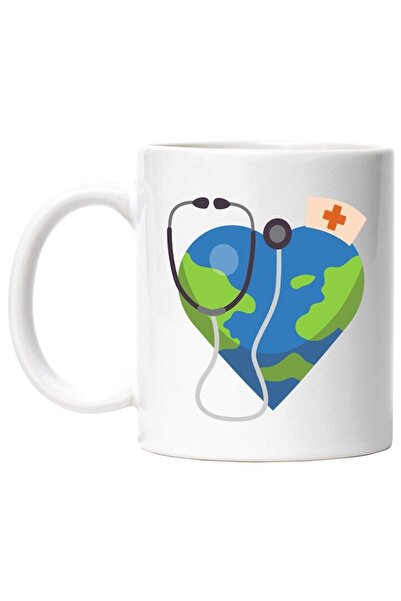 INOVATIX Cana alba personalizata, Inima, Asistenta, Stetoscop, Planeta, INOVA...