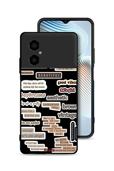 Tolwak Xiaomi Poco M4 5G Protective Case Cover Beautiful Quotes Stickers