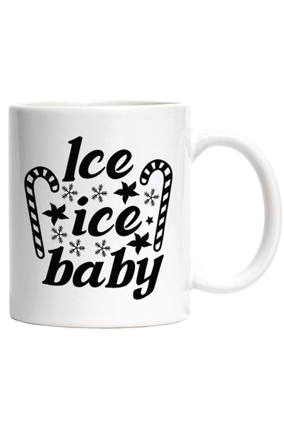 INOVATIX Cana alba personalizata, acadele si ul Ice, ice baby - bebelus inghe...