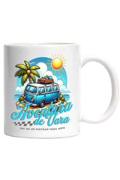 INOVATIX Personalized white mug, Summer Adventure - Let's Have Fun This Summer, INOVATIX®. 330ml