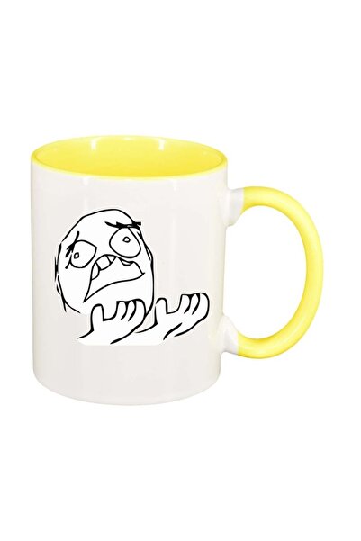 INOVATIX Εξατομικευμένη λευκή κούπα, Meme Why, κίτρινο εσωτερικό, D1021, INOV...