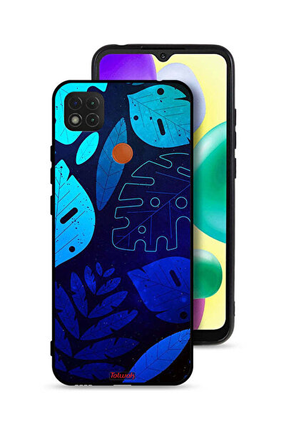 Tolwak Xiaomi Redmi 10A Protective Case Cover Leaves Pattern