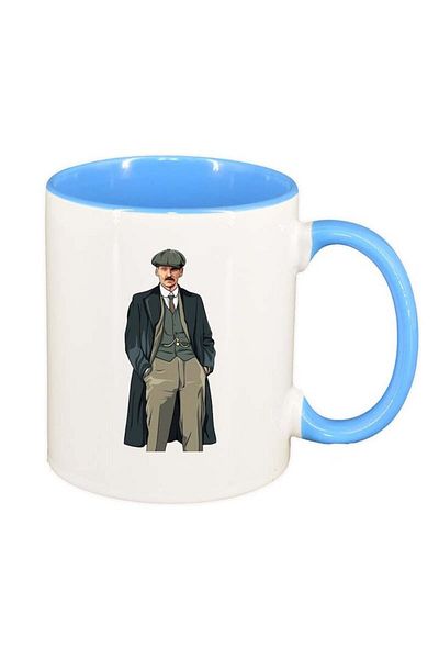 INOVATIX Cana alba personalizata, Peaky Blinders, interior albastru, D1307, INOVATIX®. 330ml