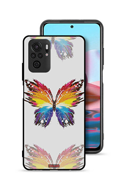 Tolwak غطاء حماية لهاتف Xiaomi Poco M5s بخلفية بسيطة وفن رقمي وبساطة الفراشة