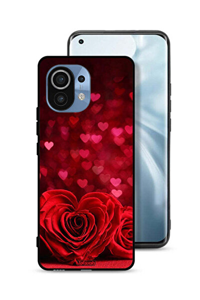 Tolwak غطاء حماية لهاتف شاومي مي 11 بنقشة زهور على شكل قلب وفن تجريدي
