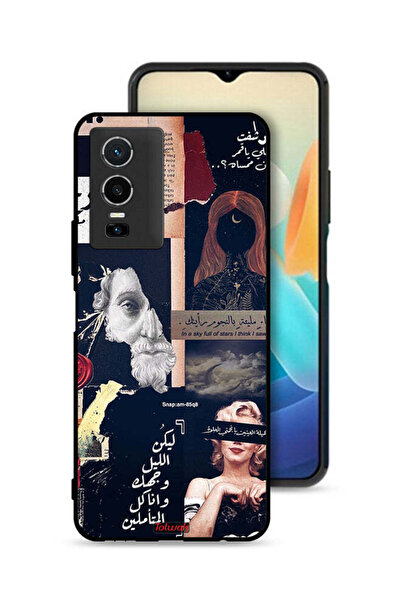 Tolwak غطاء حماية لهاتف فيفو Y76 5G بعبارات عربية ووجوه مقطوعة