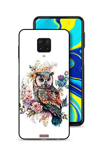 Tolwak غطاء حماية لهاتف شاومي ريدمي نوت 9 برو بتصميم بومة فنية تجريدية