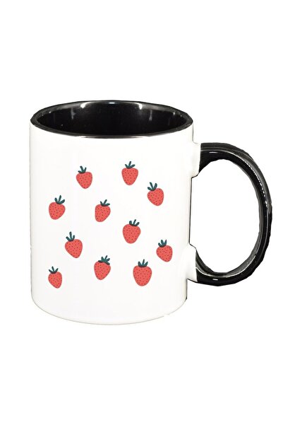 INOVATIX Cana alba personalizata, Strawberry, interior negru, D1464, INOVATIX...