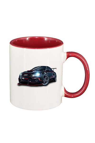 INOVATIX Personalized white mug, Car, red interior, D960, INOVATIX®. 330ml