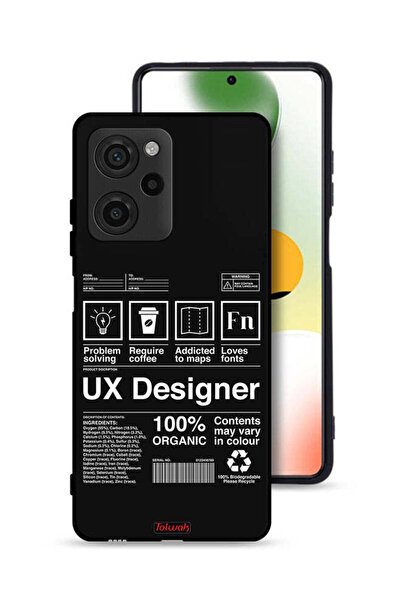Tolwak غطاء حماية لهاتف Xiaomi Poco X5 Pro، ملصق مصمم تجربة المستخدم