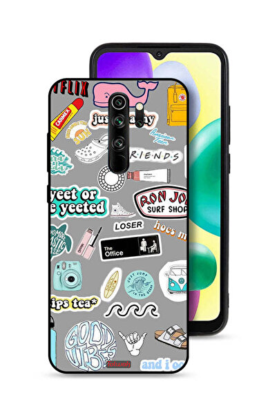 Tolwak غطاء حماية لهاتف شاومي ريدمي نوت 8 برو، ملصقات Good Vibes