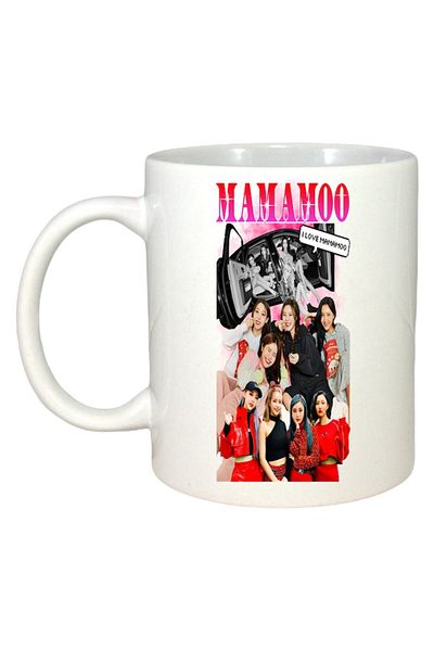 INOVATIX Cana Alba Personalizata, Formatia/trupa Mamamoo, Maner Si Interior Alb, ®. 330ml