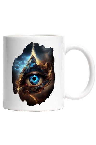 INOVATIX Personalized white mug, Eyes, Sky, Elements, Fantasy, Sci-Fi, Clouds, INOVATIX®. 330ml