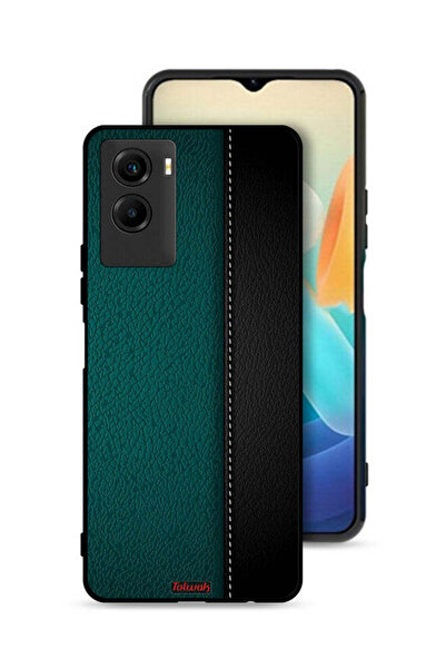 Tolwak غطاء حماية جلدي بنمط هندسي لهاتف Vivo Y55s 5G (2021)