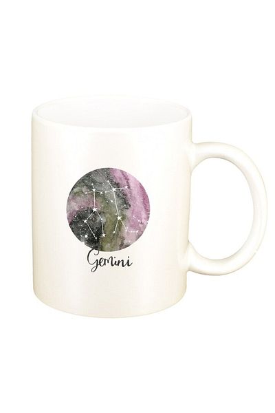 INOVATIX Personalized white mug, Zodiac, Gemini, D1390, INOVATIX®. 330ml