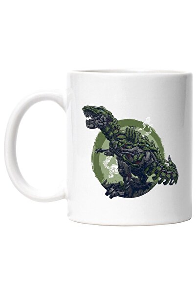 INOVATIX Cana alba personalizata, Dinozaur, Robot, SF, T-rex, INOVATIX®. 330ml