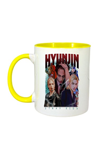 INOVATIX Cana Alba Personalizata, Formatia/trupa Hyunjun, Maner Si Interior Galben, ®. 330ml