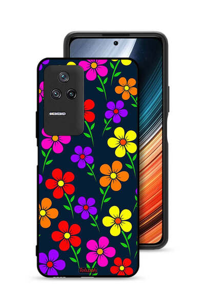 Tolwak Xiaomi Redmi K40S Protective Case Cover Colorful Flowers