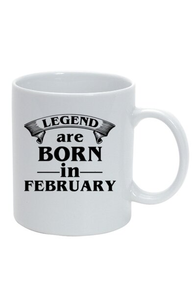 INOVATIX Εξατομικευμένη λευκή κούπα, εξατομικευμένη Legend are born in Februa...