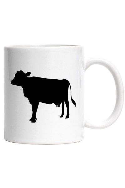 INOVATIX Personalized white mug, a cow - domestic animal, dairy farm, INOVATIX®. 330ml