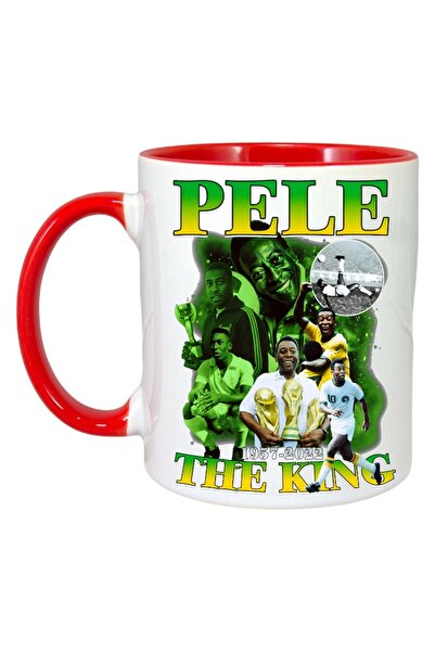 INOVATIX Cana Alba Personalizata, Pelle The King, Maner Si Interior Rosu, ®. ...