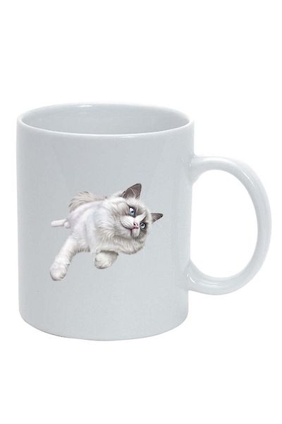 INOVATIX Personalized white mug, Cat, white, D422, INOVATIX®. 330ml