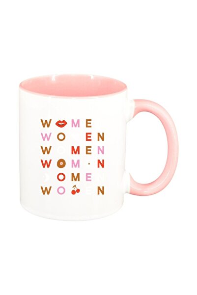 INOVATIX Cana alba personalizata, woman, interior roz, D1466, INOVATIX®. 330ml