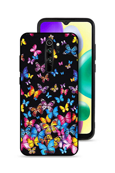 Tolwak غطاء حماية لهاتف شاومي ريدمي نوت 8 برو بنقشة فراشات ملونة
