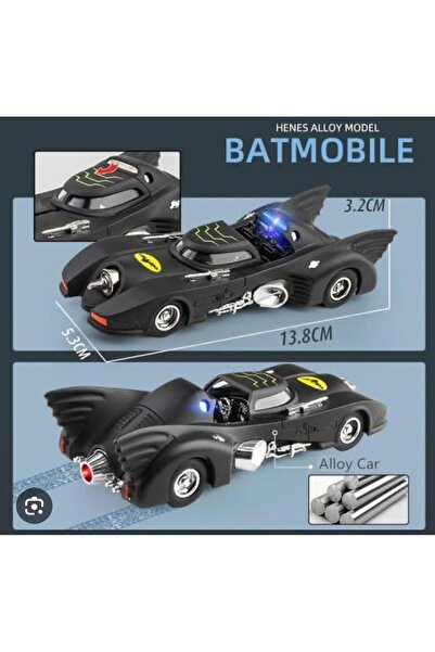 Online Sesli Işıklı Batman Arabası Batmobile Araba Metal Bat Mobil Metal Işık...