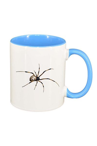 INOVATIX Cana alba personalizata, Spider, interior albastru, D308, INOVATIX®. 330ml