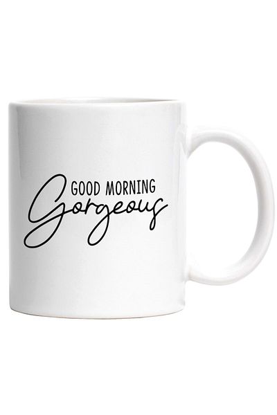 INOVATIX Personalized white mug, Good morning, gorgeous! - sweetheart, INOVATIX®. 330ml