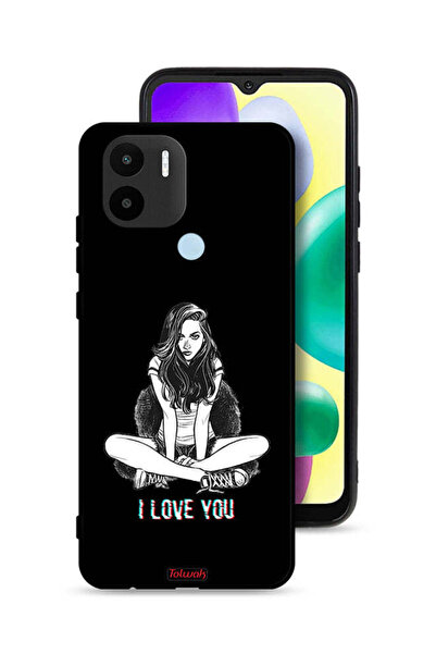 Tolwak غطاء حماية لهاتف شاومي ريدمي A1 بلس - رسمة "أحبك"