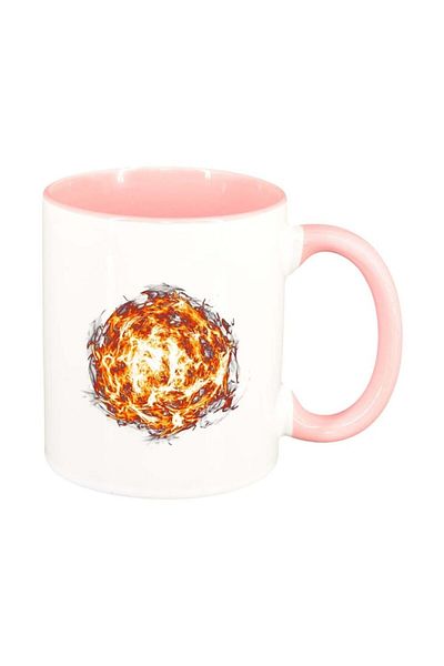 INOVATIX Personalized white mug, Yarn, pink interior, D295, INOVATIX®. 330ml