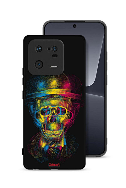 Tolwak غطاء حماية لهاتف شاومي 13 برو بتصميم جمجمة وقبعة ملونة وفن خيالي