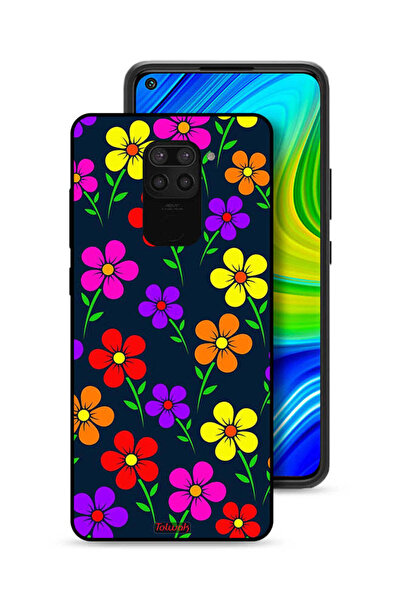 Tolwak غطاء حماية لهاتف شاومي ريدمي نوت 9 - زهور ملونة