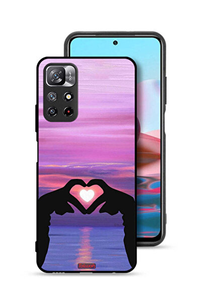 Tolwak غطاء حماية لهاتف شاومي ريدمي نوت 11 4G بتصميم قلب وقمر