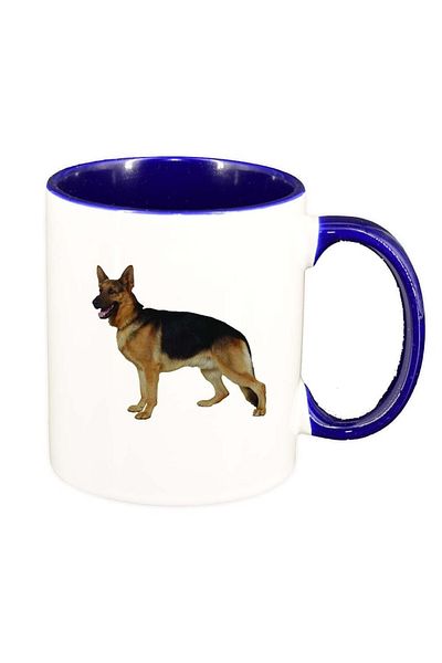 INOVATIX Personalized white mug, Dog, dark blue interior, D349, INOVATIX®. 330ml
