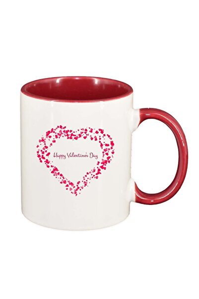 INOVATIX Εξατομικευμένη λευκή κούπα, Love, κόκκινο εσωτερικό, D401, INOVATIX®...