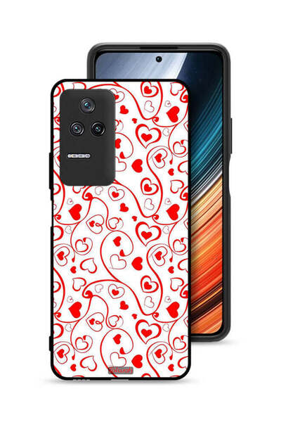 Tolwak غطاء حماية لهاتف Xiaomi Poco F4 بنقشة قلوب