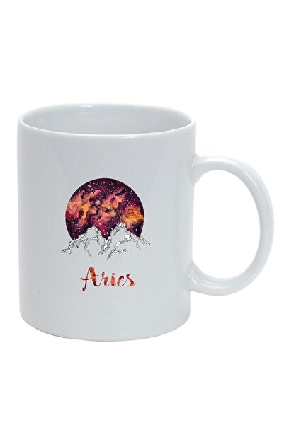 INOVATIX Cana alba personalizata, Zodiac, Aquarius, alb, D1384, INOVATIX®. 330ml