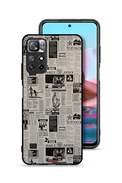 Tolwak غطاء حماية لهاتف شاومي ريدمي نوت 11 4G بطباعة صحيفة