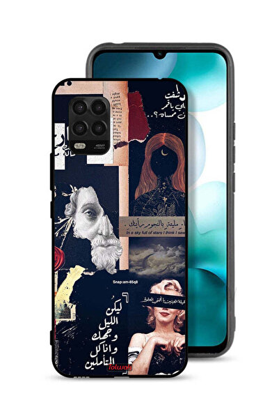 Tolwak غطاء حماية لهاتف شاومي مي 10 لايت 5G بعبارات عربية ووجوه مقطوعة