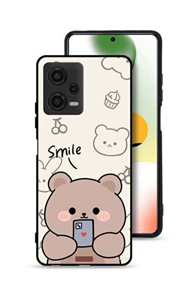 Tolwak غطاء حماية شاومي بوكو X5 برسومات الدب المبتسم